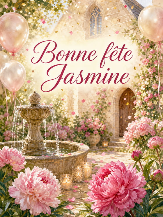 Carte bonne fĂȘte Jasmine