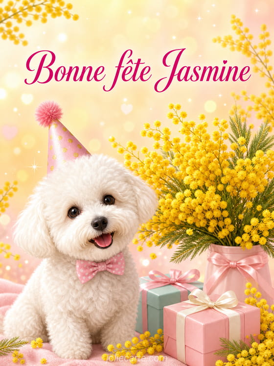 Carte bonne fĂȘte Jasmine