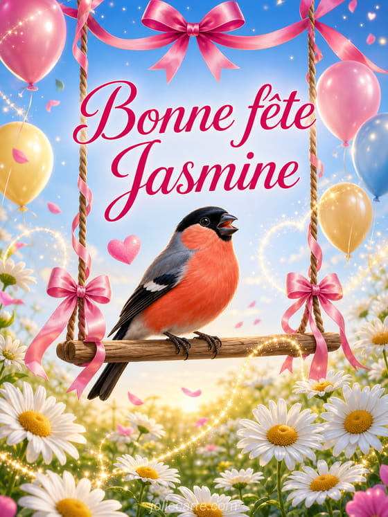 Carte bonne fĂȘte Jasmine