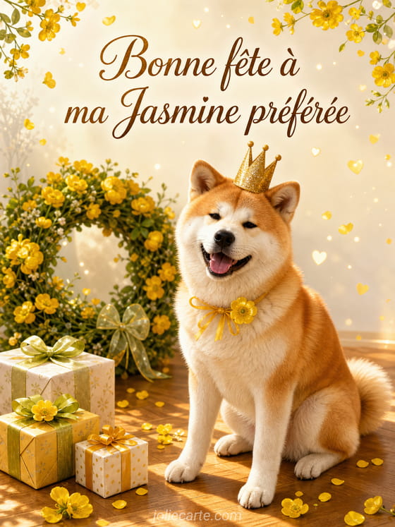 Carte bonne fĂȘte Jasmine