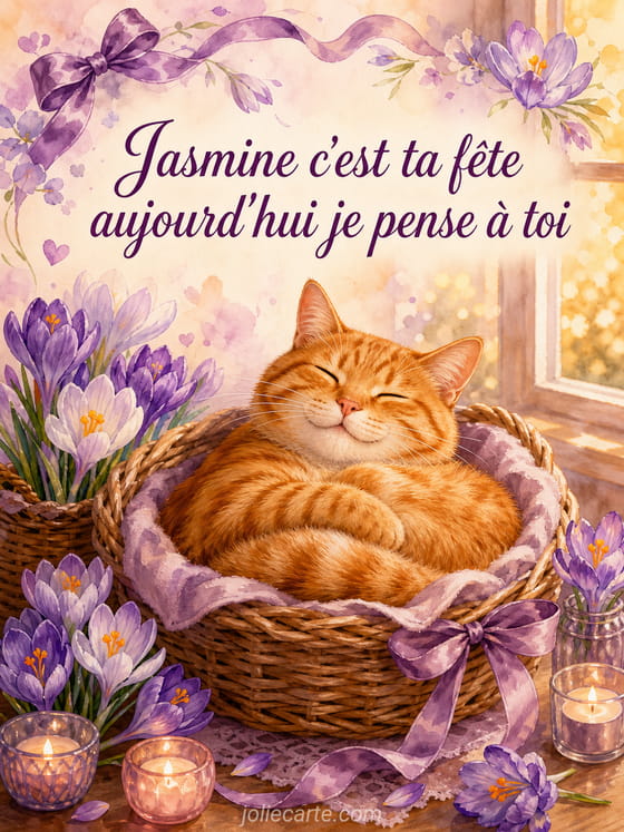 Carte bonne fĂȘte Jasmine