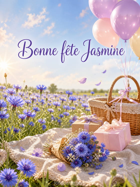 Carte bonne fĂȘte Jasmine