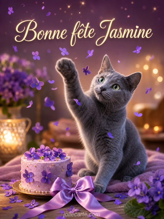 Carte bonne fĂȘte Jasmine