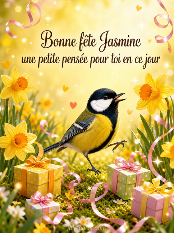 Carte bonne fĂȘte Jasmine