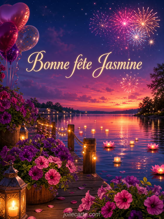 Carte bonne fĂȘte Jasmine