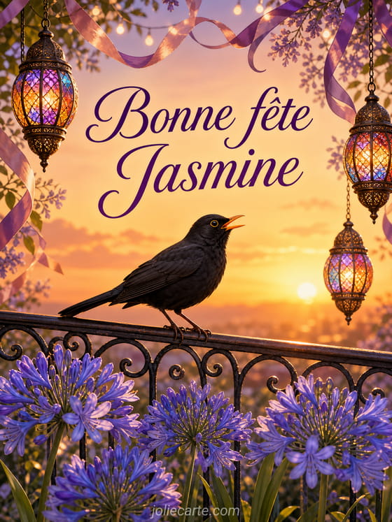 Carte bonne fĂȘte Jasmine