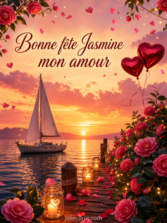 Carte bonne fĂȘte Jasmine