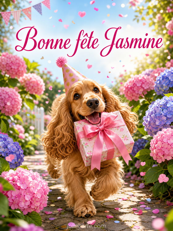 Carte bonne fĂȘte Jasmine