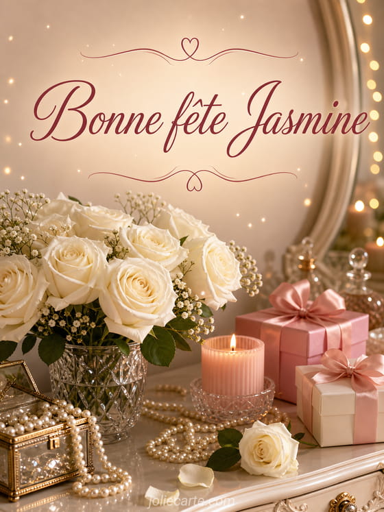 Carte bonne fĂȘte Jasmine