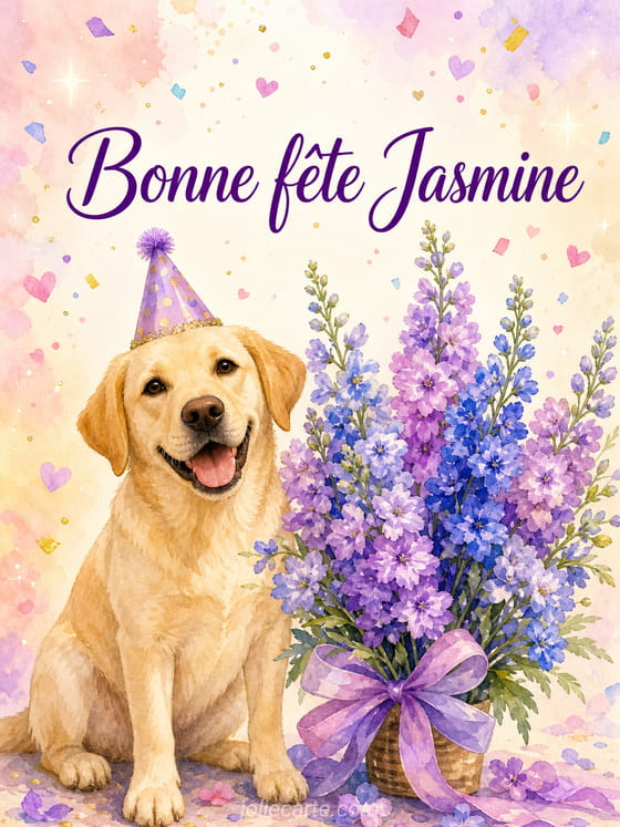 Carte bonne fĂȘte Jasmine