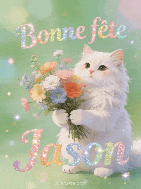 Bonne fête Jason - Bonne fete jason chat