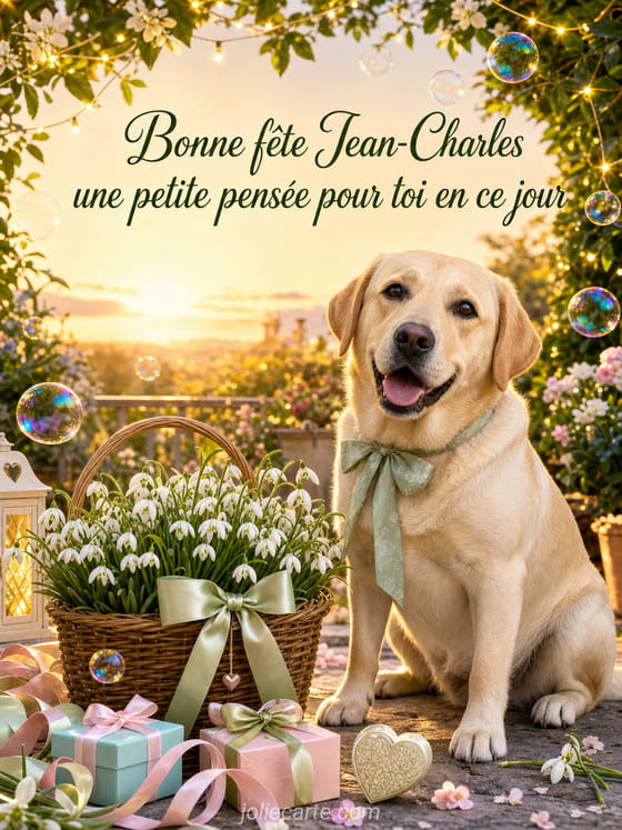 Carte bonne fĂȘte Jean-Charles