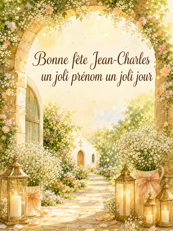 Carte bonne fête Jean-Charles