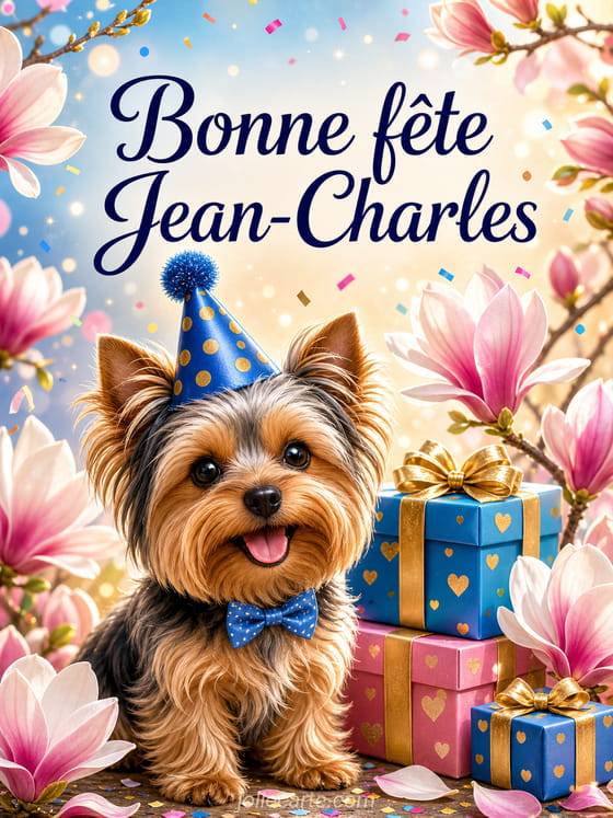 Carte bonne fête Jean-Charles