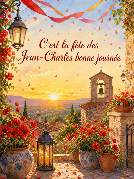 Carte bonne fête Jean-Charles