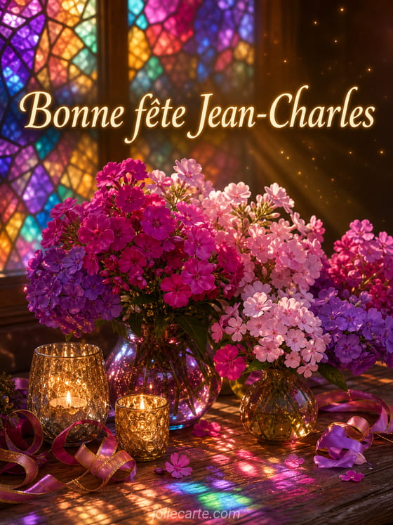 Carte bonne fête Jean-Charles