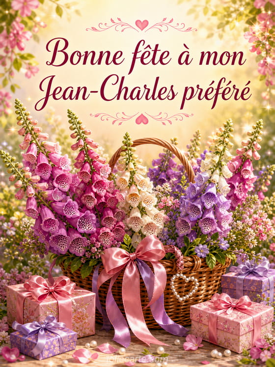 Carte bonne fête Jean-Charles