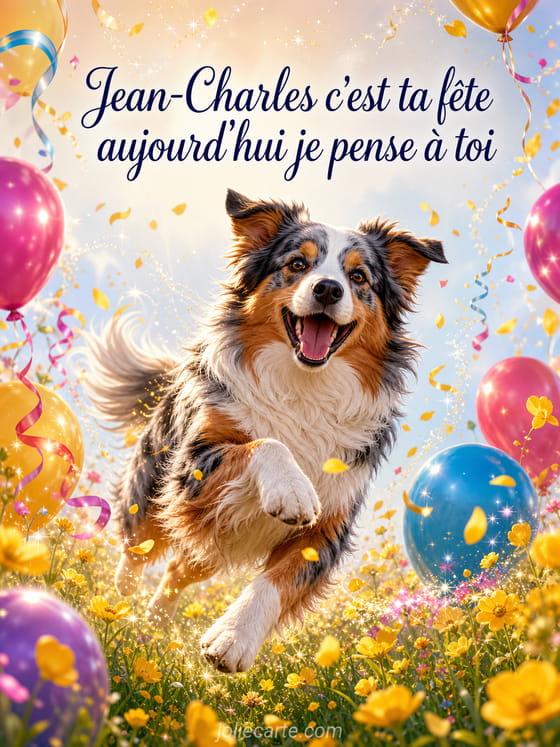 Carte bonne fête Jean-Charles