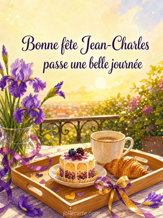 Carte bonne fête Jean-Charles