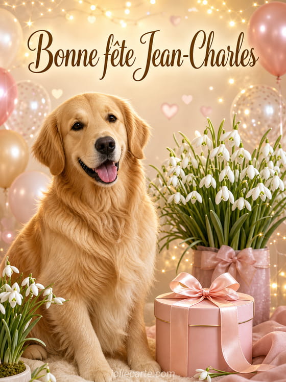 Carte bonne fête Jean-Charles