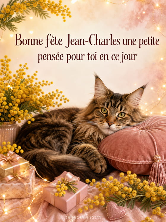 Carte bonne fête Jean-Charles