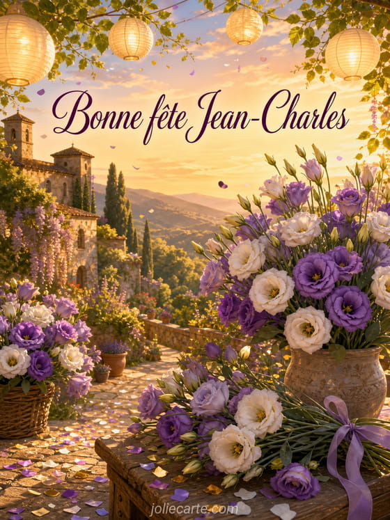 Carte bonne fête Jean-Charles