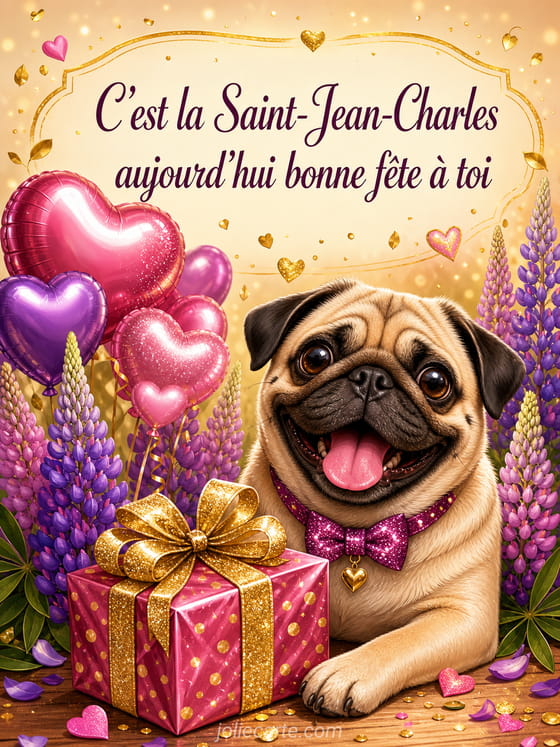 Carte bonne fête Jean-Charles