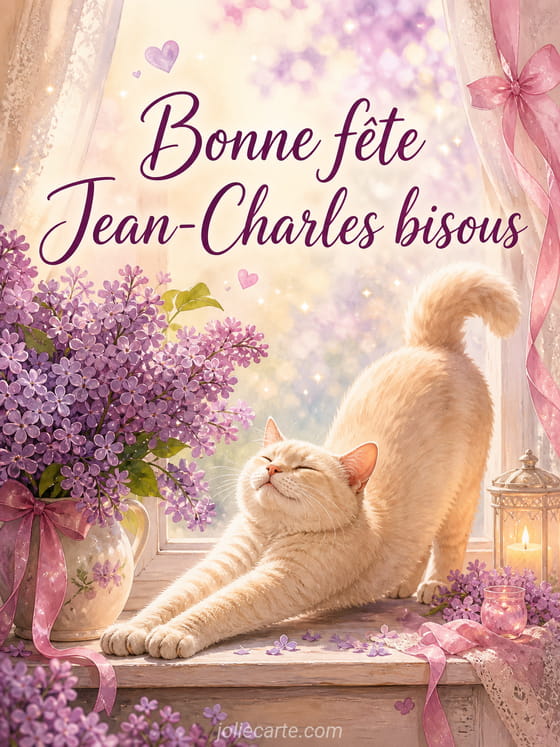 Carte bonne fête Jean-Charles