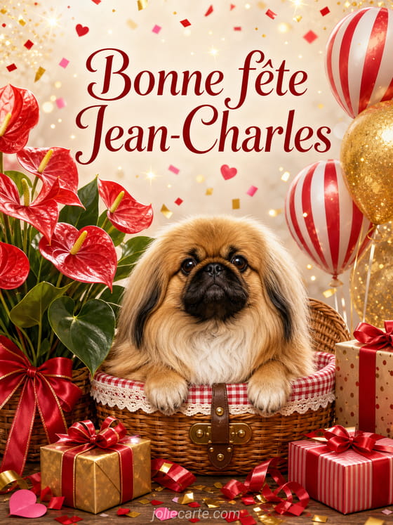 Carte bonne fête Jean-Charles