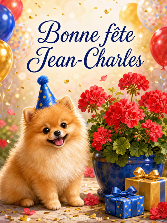 Carte bonne fête Jean-Charles