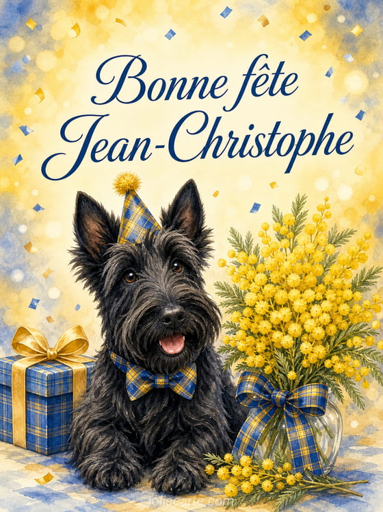 Carte bonne fête Jean-Christophe