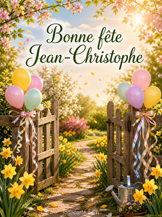 Carte bonne fête Jean-Christophe