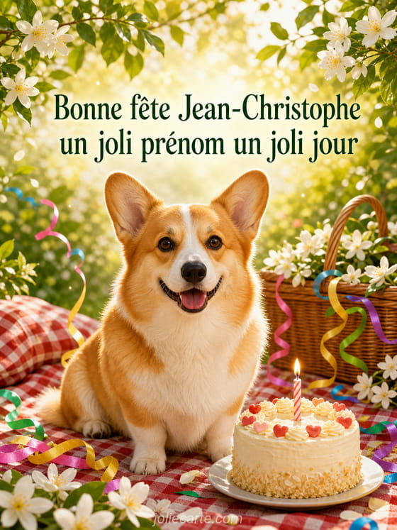 Carte bonne fête Jean-Christophe