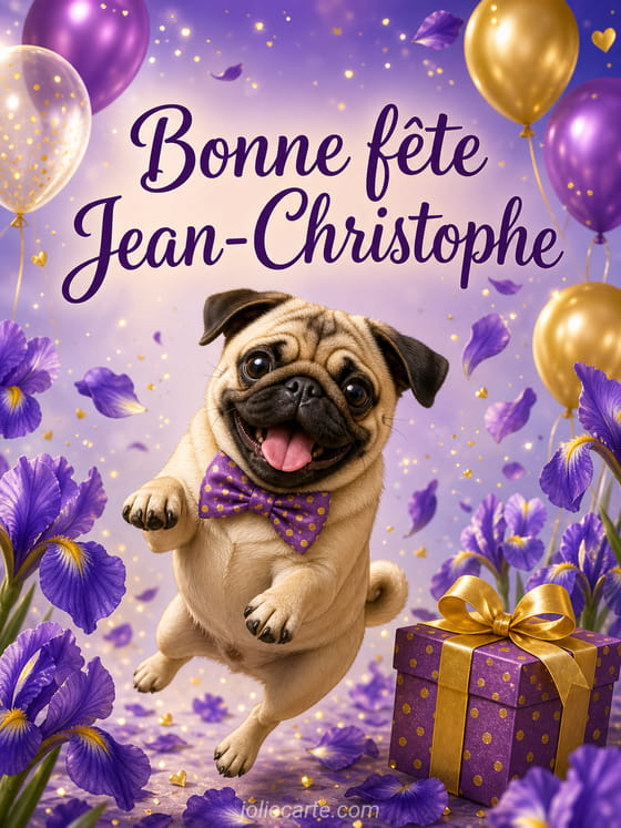 Carte bonne fête Jean-Christophe