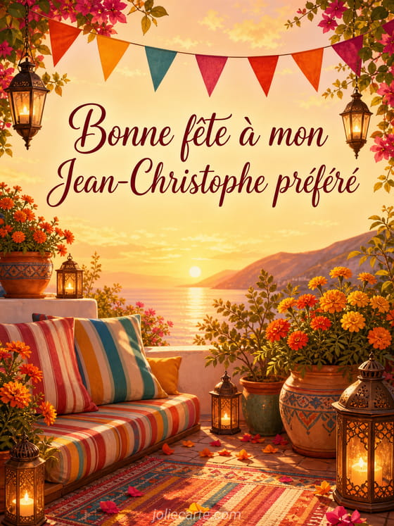 Carte bonne fête Jean-Christophe