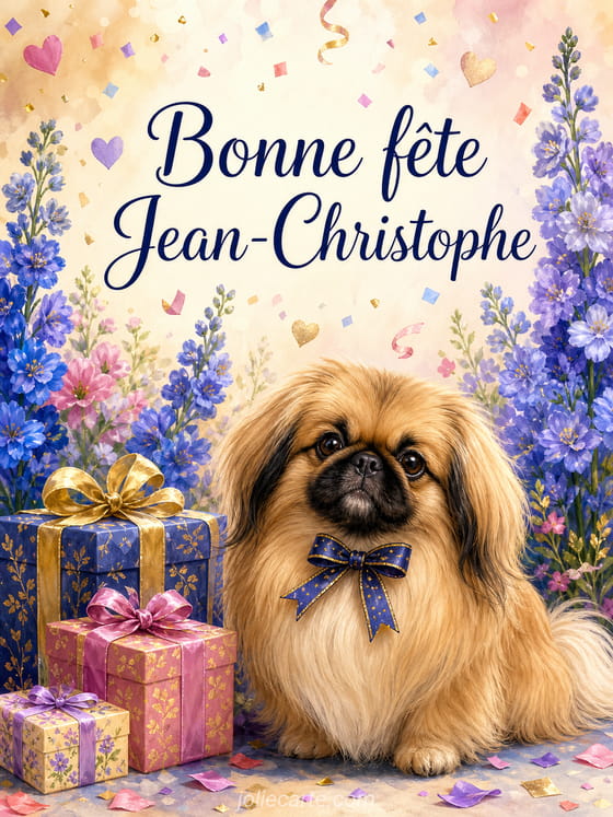 Carte bonne fête Jean-Christophe