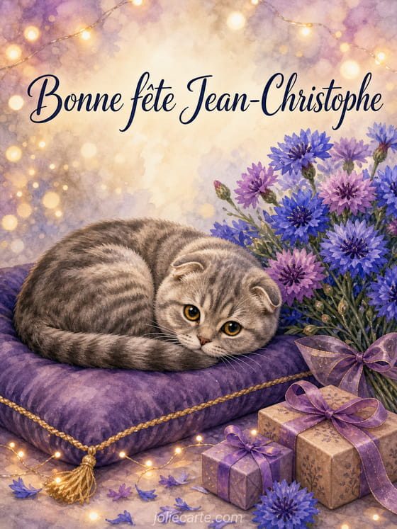 Carte bonne fête Jean-Christophe