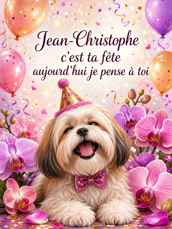 Carte bonne fête Jean-Christophe