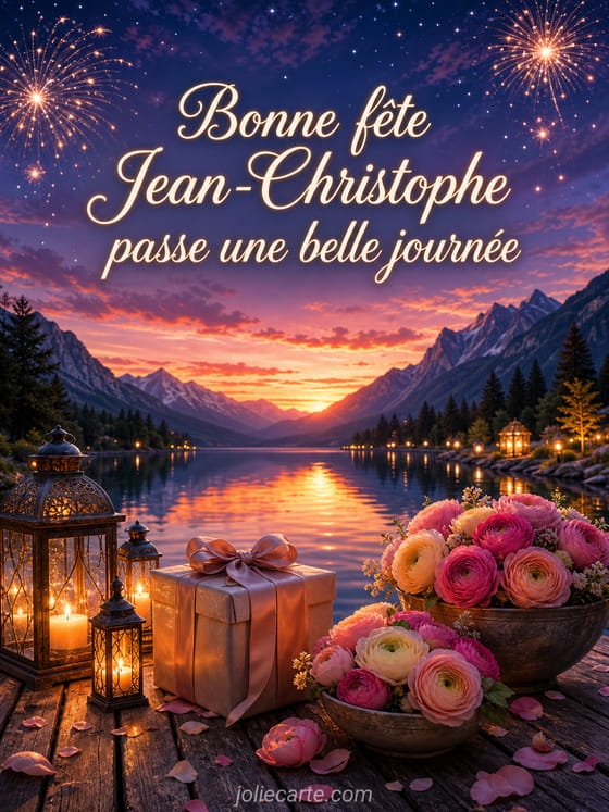 Carte bonne fête Jean-Christophe