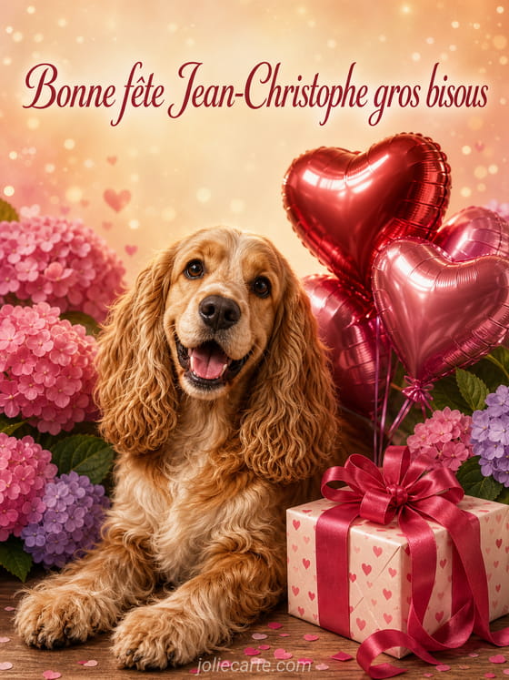 Carte bonne fête Jean-Christophe