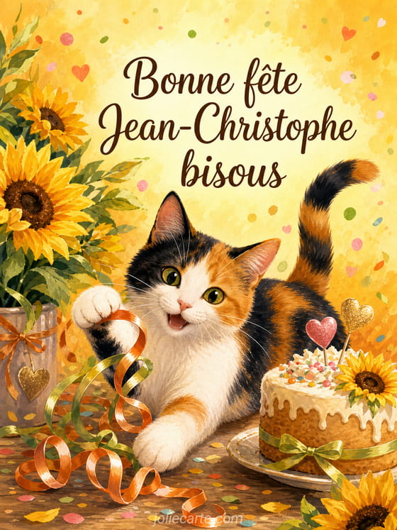 Carte bonne fête Jean-Christophe