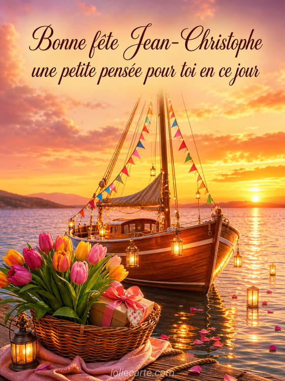 Carte bonne fête Jean-Christophe