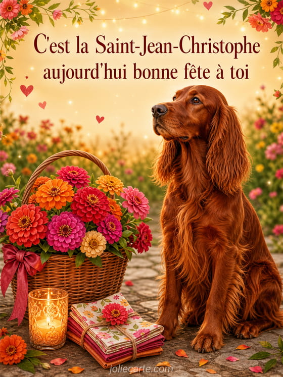 Carte bonne fête Jean-Christophe