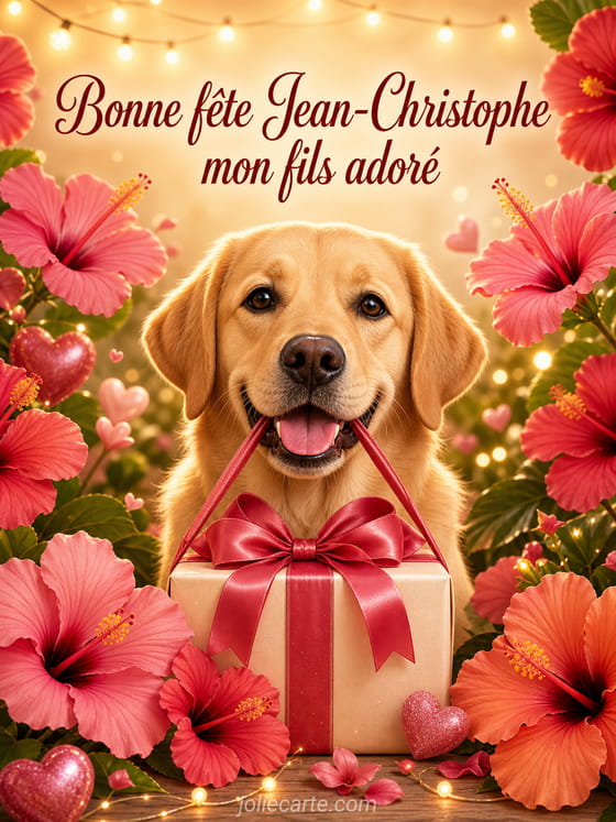 Carte bonne fête Jean-Christophe