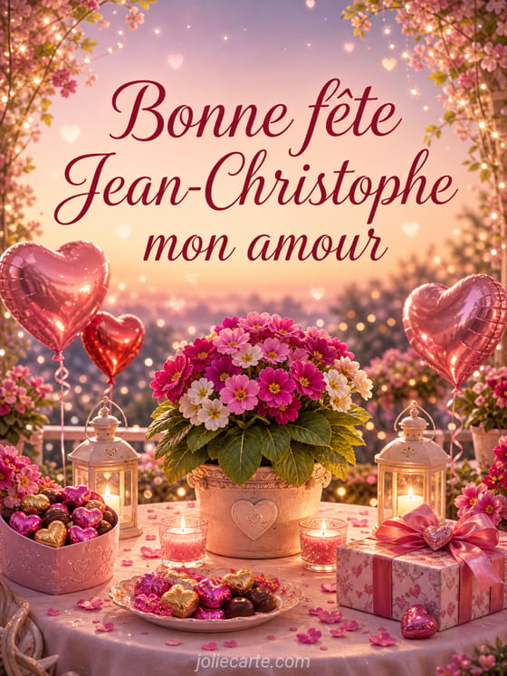 Carte bonne fête Jean-Christophe