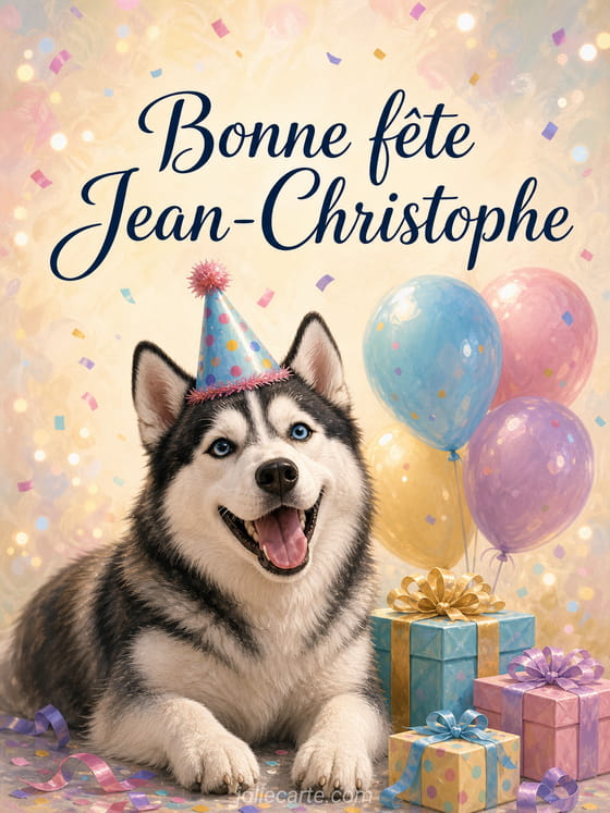 Carte bonne fête Jean-Christophe