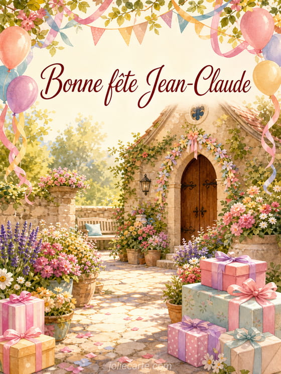 Carte bonne fête Jean-Claude