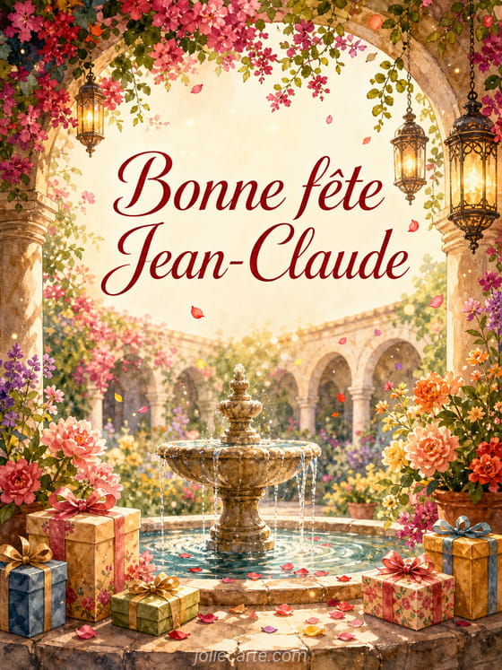 Carte bonne fête Jean-Claude