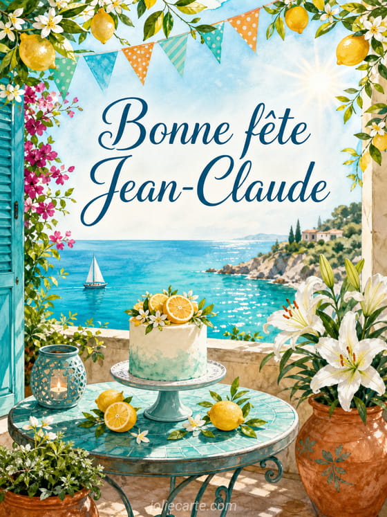 Carte bonne fête Jean-Claude