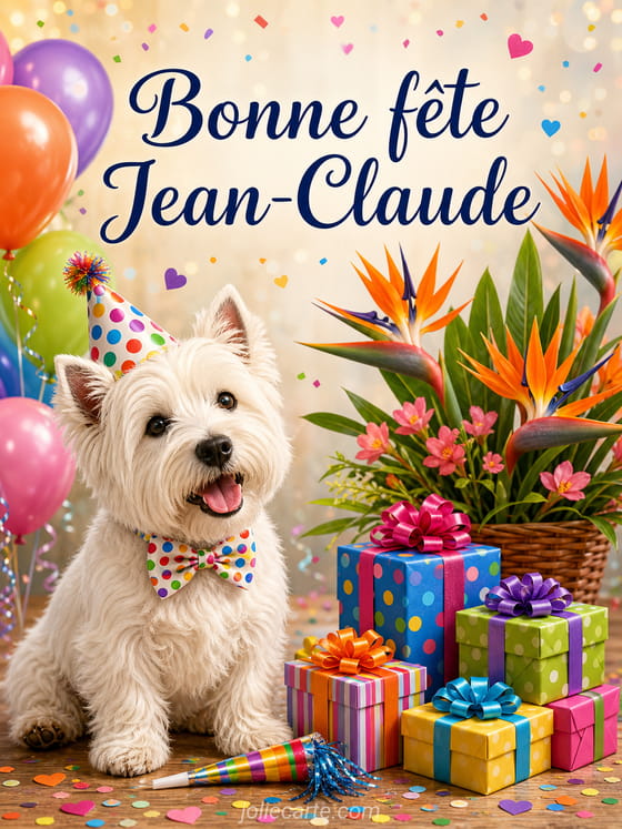 Carte bonne fête Jean-Claude
